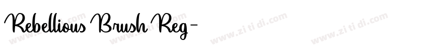 Rebellious Brush Reg字体转换